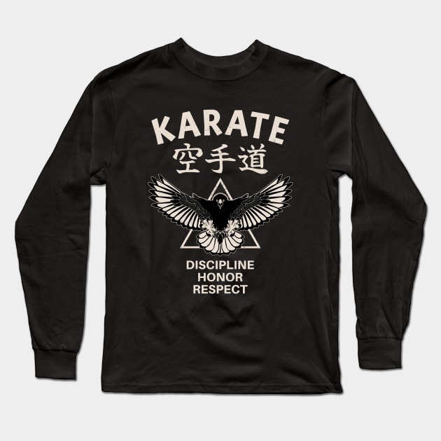 Karate Eagle Long Sleeve T-Shirt by NicGrayTees